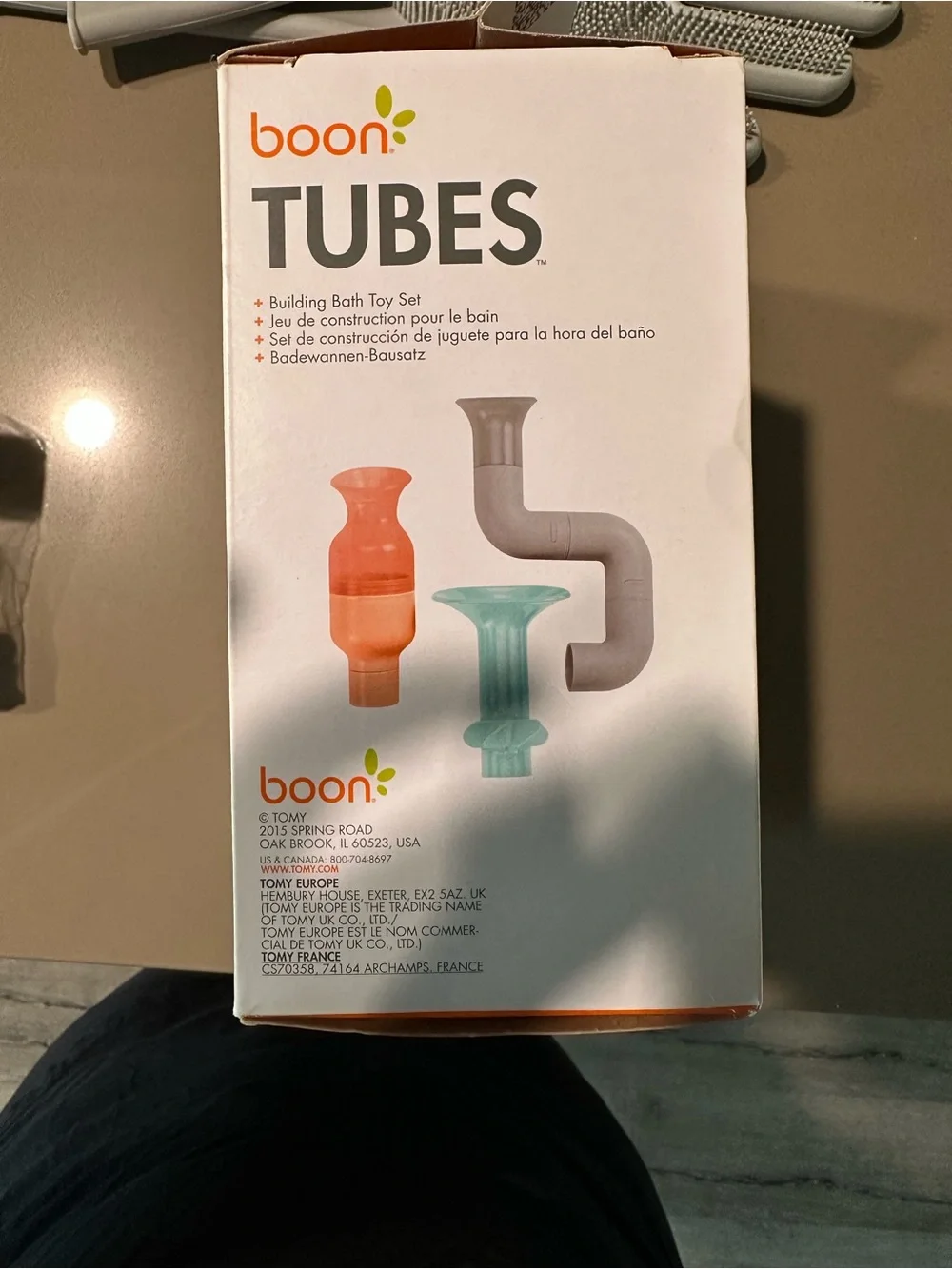 TUBES Bath Toy Set - Gray and Teal